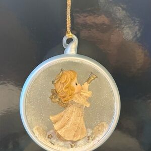 Gold Precious Moments Angel Bell Ornament